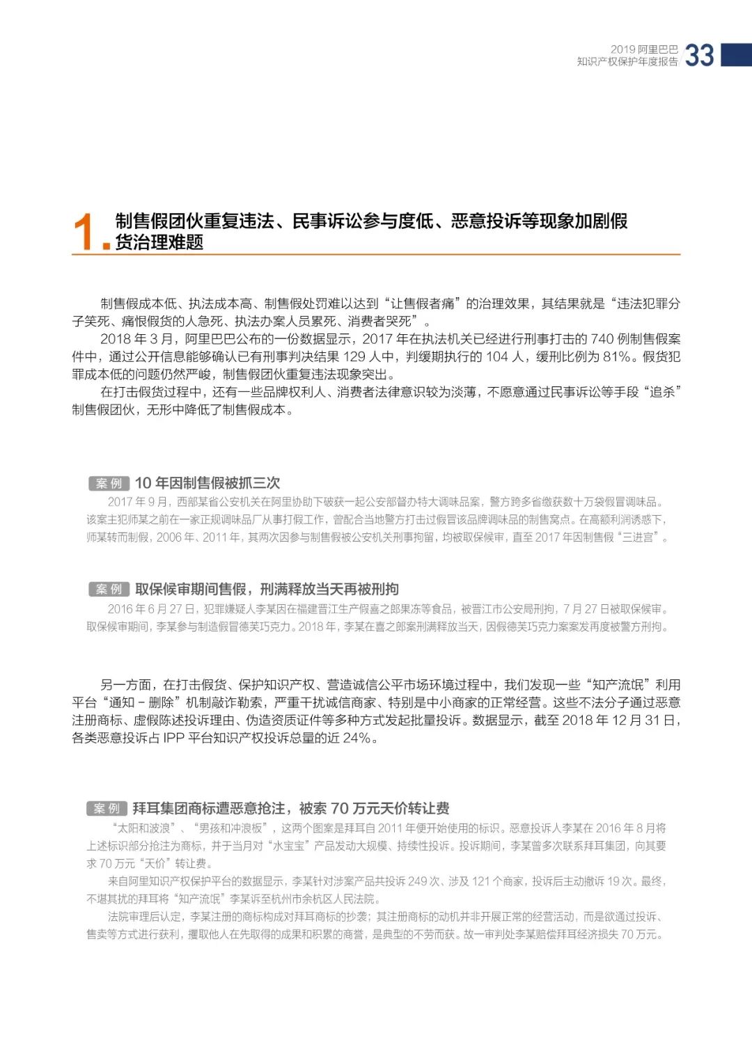 《2018阿里巴巴知識產權保護年度報告》全文發布！