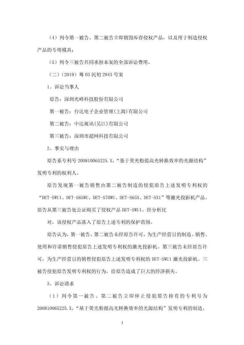 再交鋒！光峰科技與臺達專利大戰到美國
