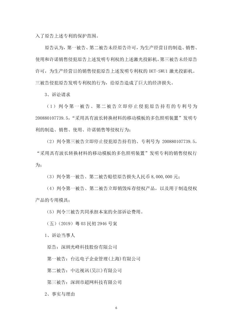 再交鋒！光峰科技與臺達專利大戰到美國