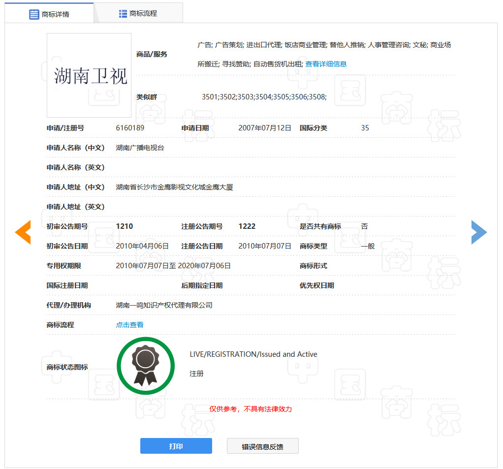 湖南衛視商標被侵權！各大衛視的瓜你吃了嗎？
