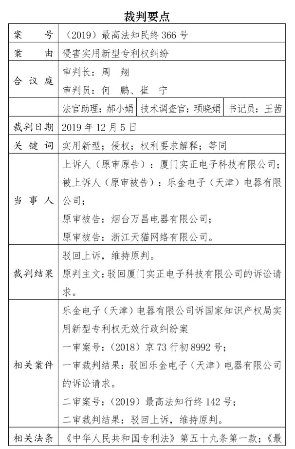 剛剛！最高院公布“專利行民合并審理第一案”判決書（附：全文）