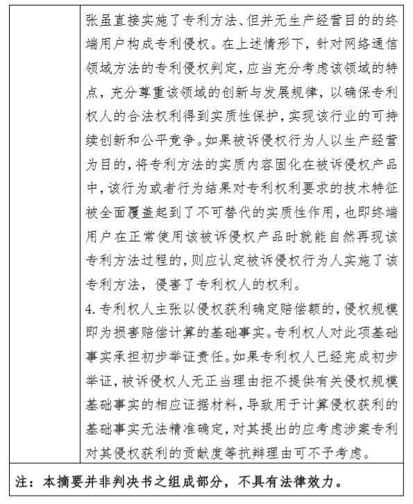 剛剛！最高院公布“涉及網絡通信領域多主體實施方法專利的侵權糾紛案件”判決（附：全文）