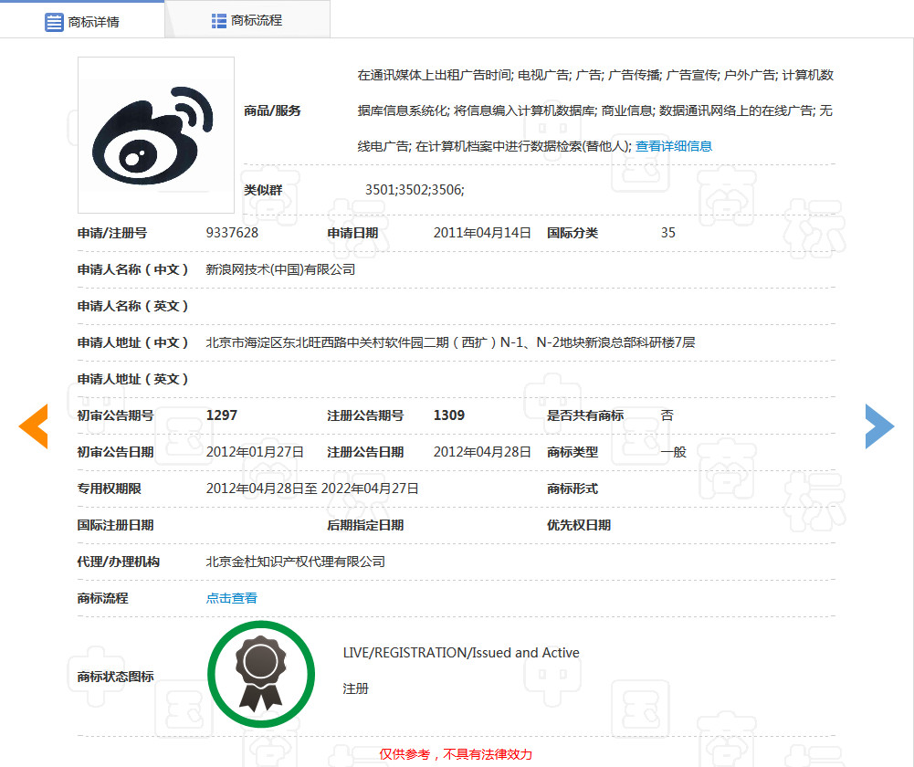 “微博課堂”侵犯“微博”商標權案，新浪二審獲賠200余萬