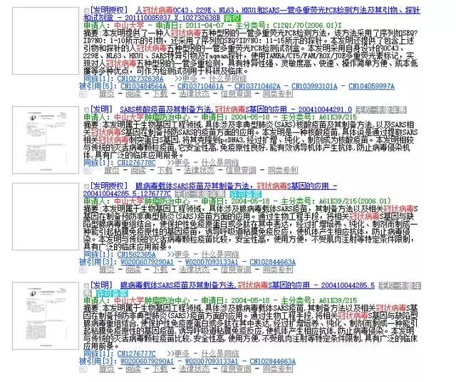 復旦大學、廈門大學、浙江大學、中山大學關于冠狀病毒專利情況