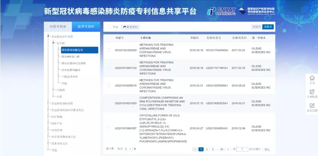 剛剛！新型冠狀病毒感染肺炎防疫專利信息共享平臺正式上線