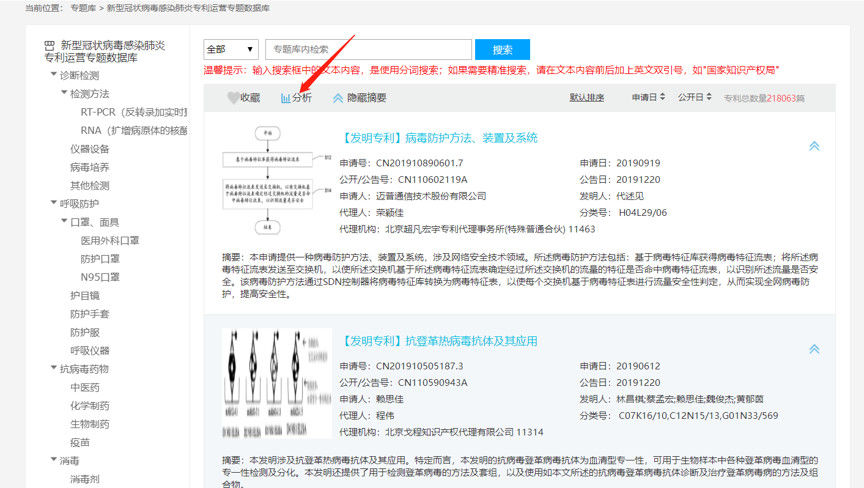 剛剛！抗擊新冠病毒感染肺炎專利運營專題數據庫正式上線