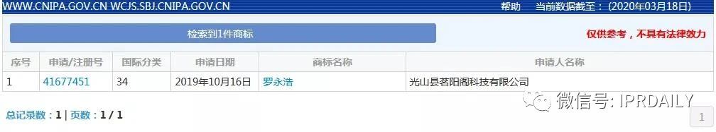 要做“帶貨一哥”的羅永浩，名字先被注冊了商標？