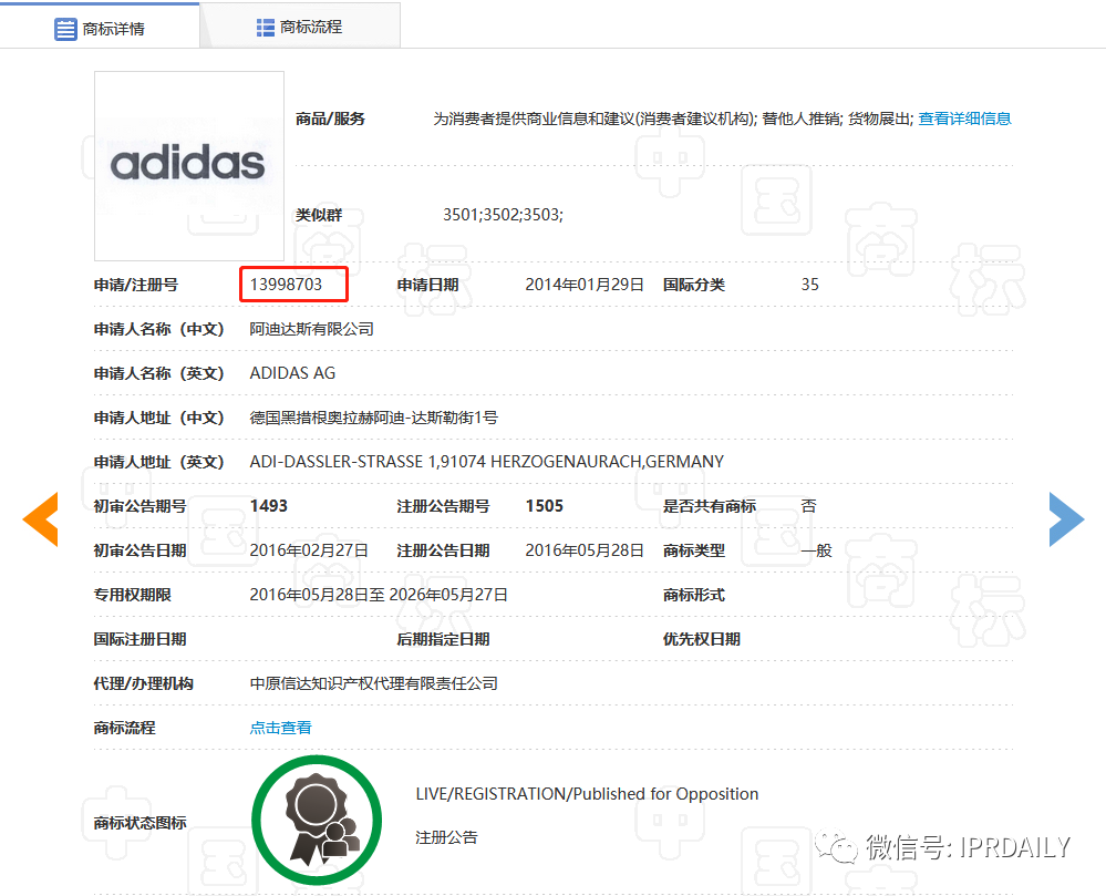 肖像商標被駁回！帶有adidas商標的衣服惹了禍