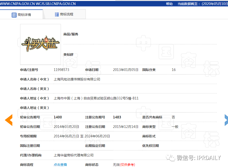 起點/閱文的商標VS唐家三少的案子，作品名稱商標權歸屬誰？