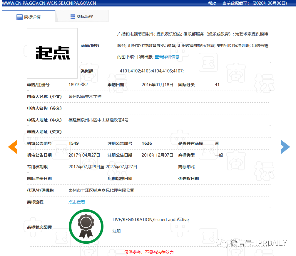 二審改判：“起點讀書”商標將發回重審！
