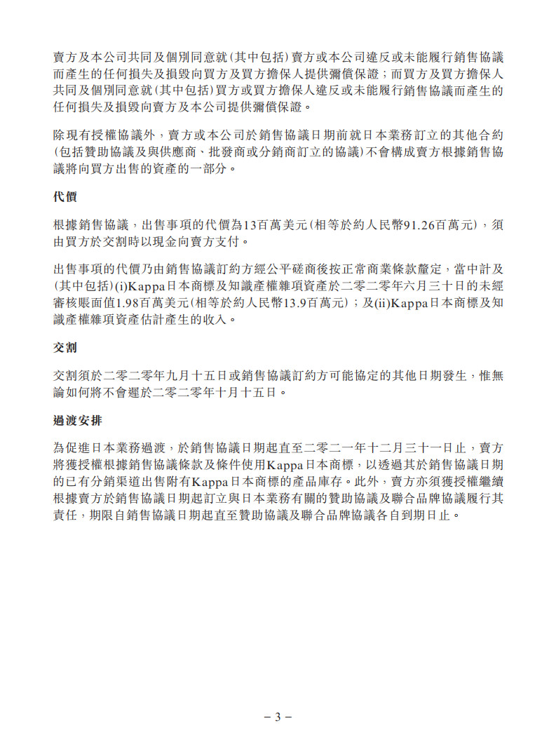 1300萬美元！中國動向附屬擬出售Kappa日本商標及知識產權雜項資產