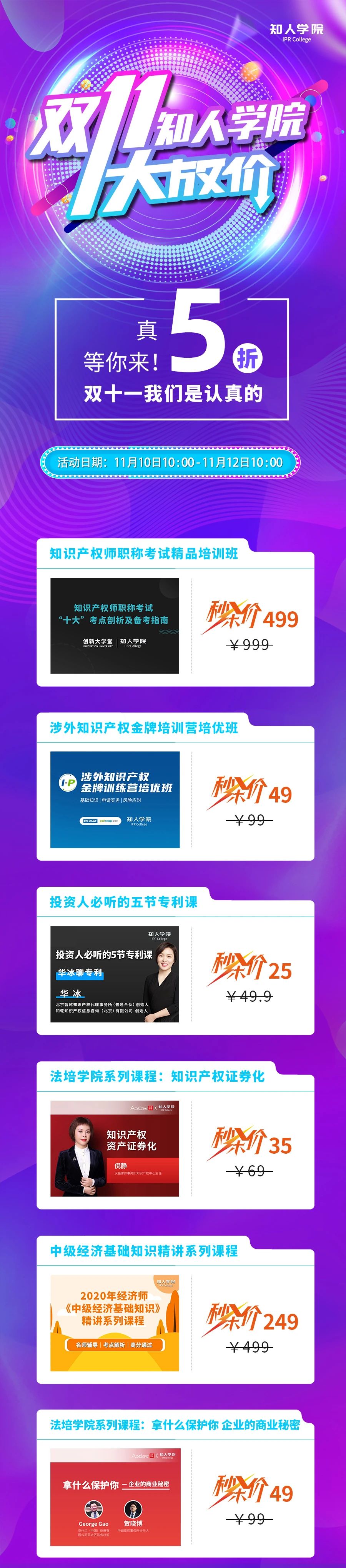 知人學院：雙十一大放價！真五折等你來！