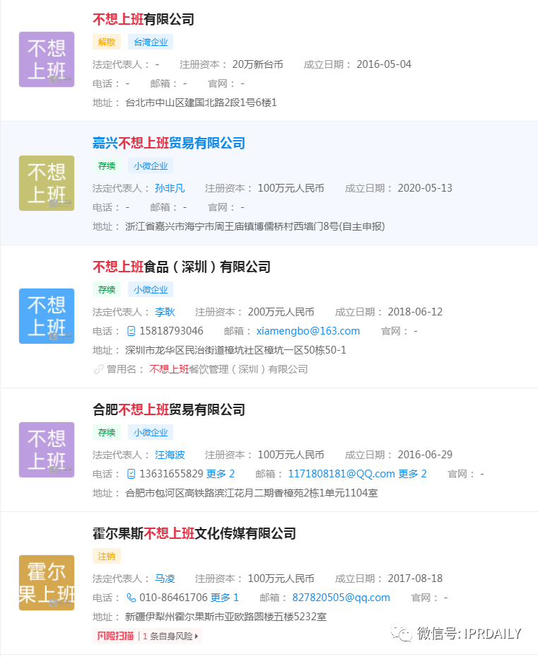 今天不想上班！“不想上班”商標、公司早已注冊