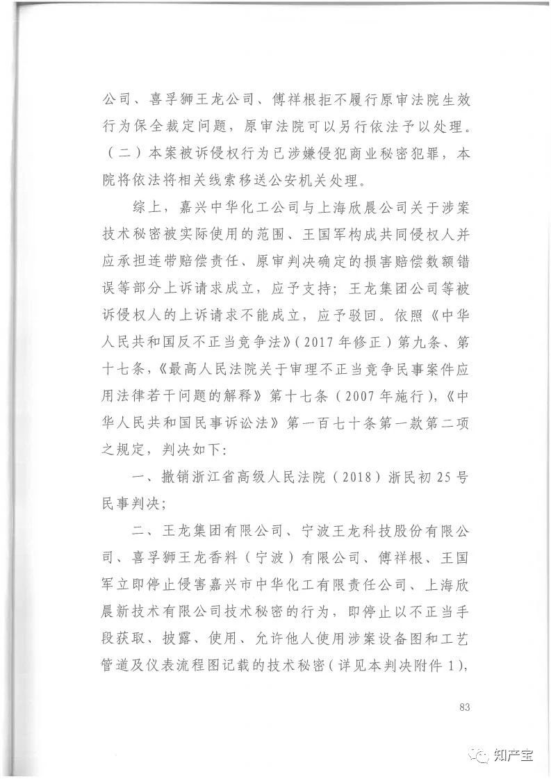 判決書全文 | 史上最高！判賠1.59億，最高法宣判一起技術秘密侵權上訴案