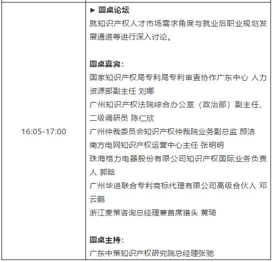 倒計時1天！粵港澳大灣區知識產權人才發展大會全天議程公開