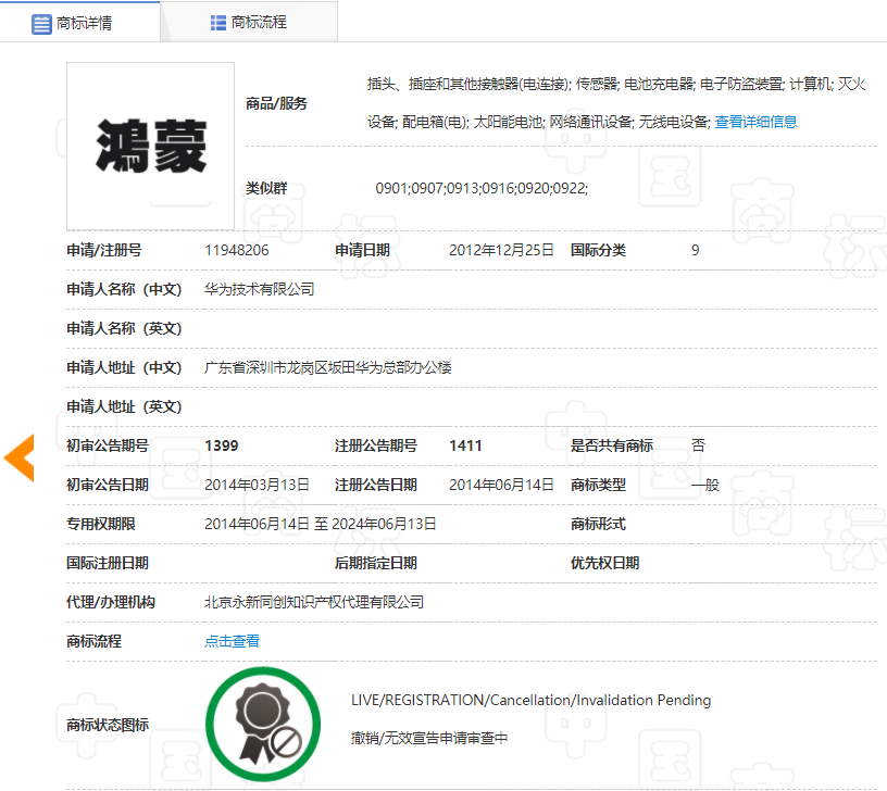 華為鴻蒙系統發布會已舉行！鴻蒙商標卻仍前路漫漫！