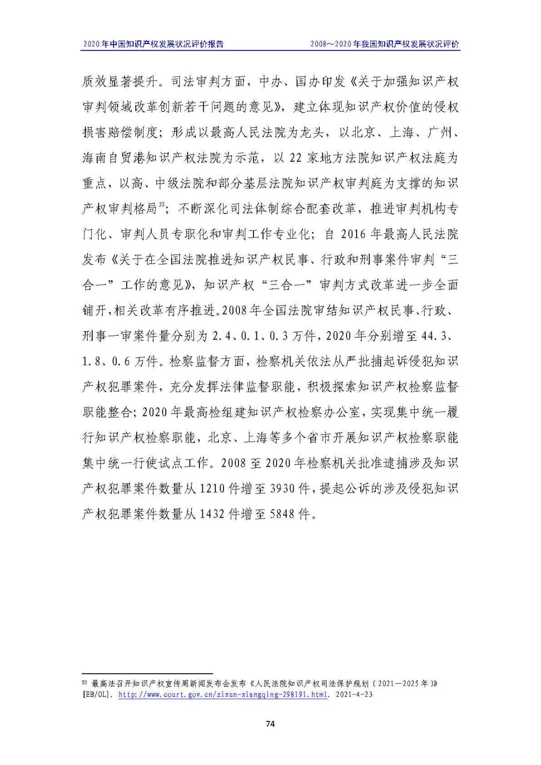 全文 | 《2020年中國知識產權發展狀況評價報告》發布！