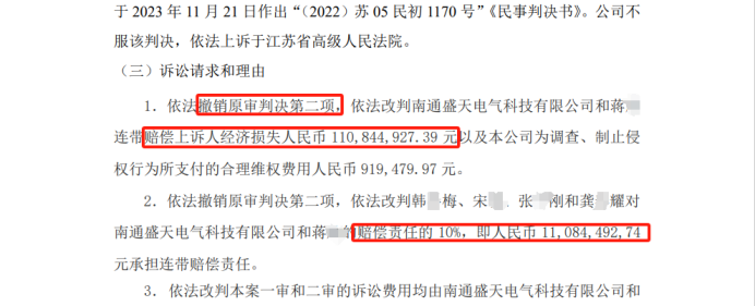 一審判賠過低？1.1億技術秘密糾紛二審獲受理！