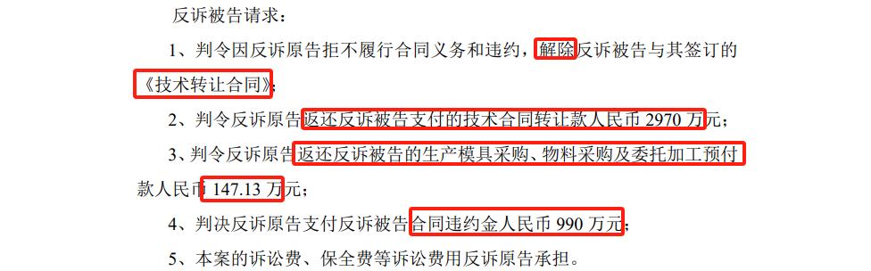 涉案金額近8000萬！因技術轉讓合同相互提起訴訟