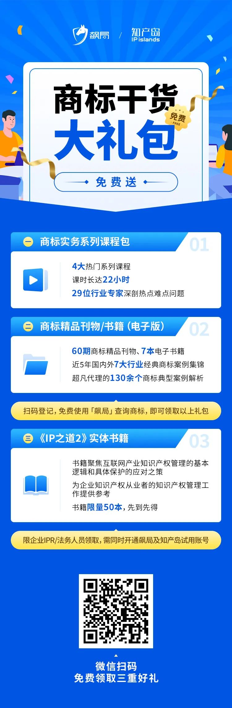 實務課程+精品刊物+專業書籍！飆局＆知產島聯合贈禮，助力企業商標管理