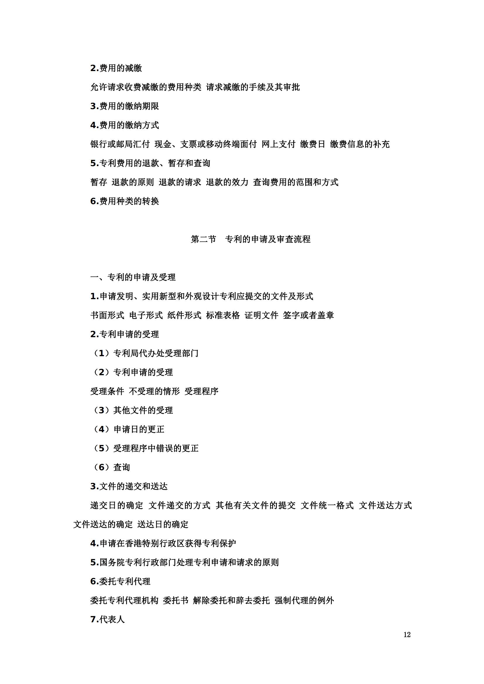 “2024年專利代理師資格考試大綱”全文發布！