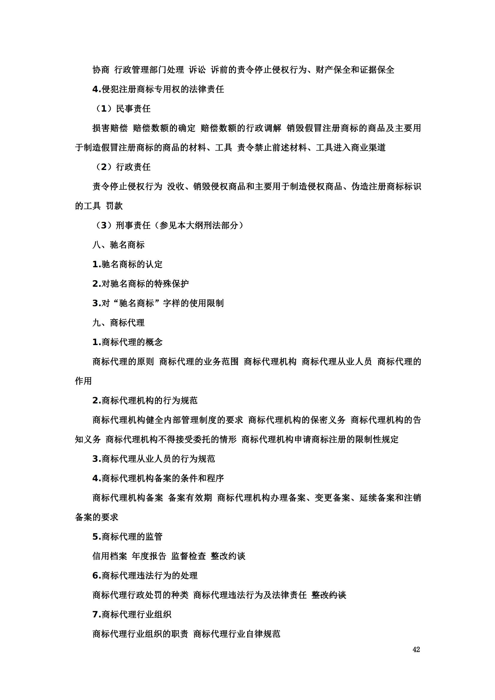 “2024年專利代理師資格考試大綱”全文發布！
