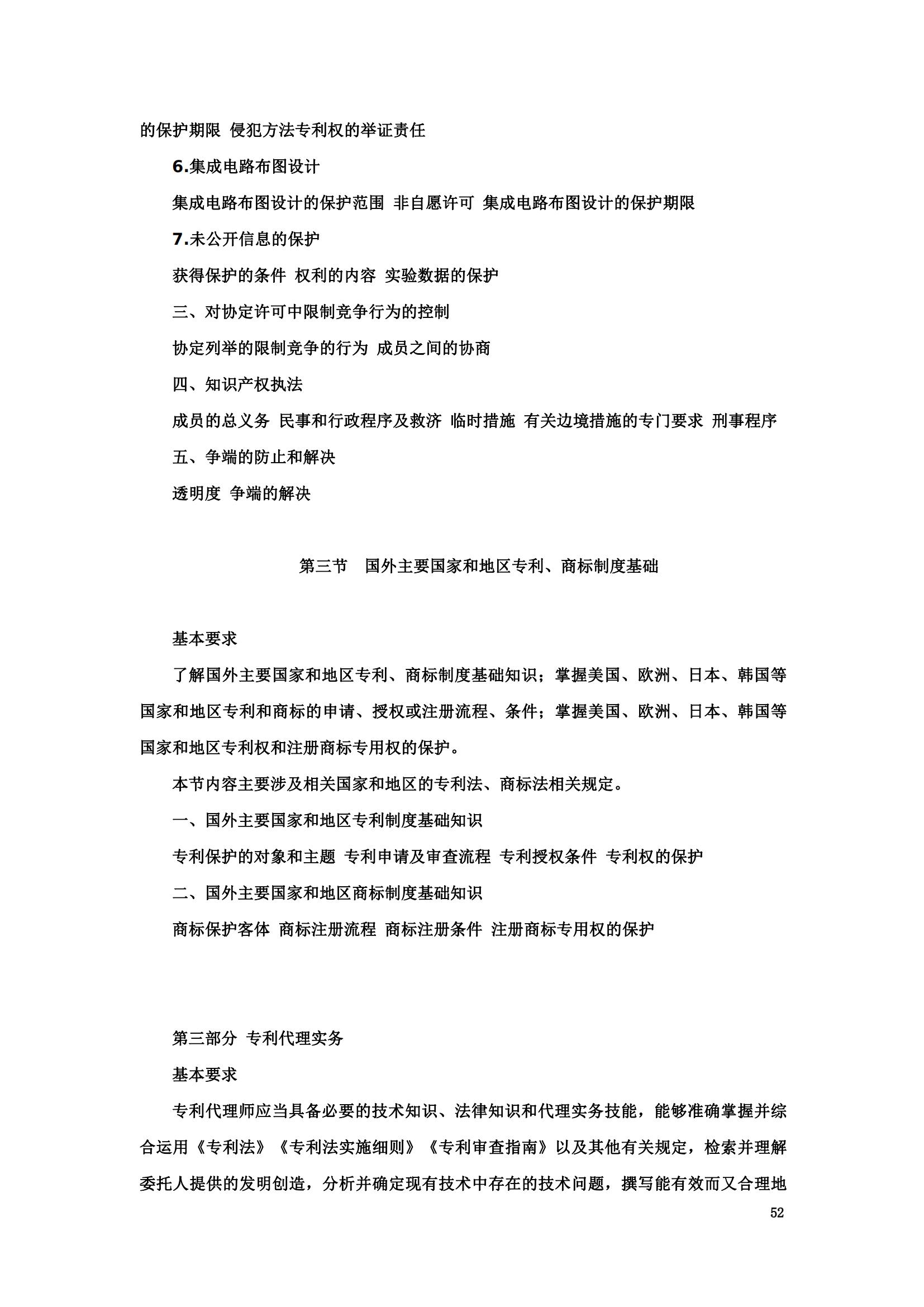 “2024年專利代理師資格考試大綱”全文發布！