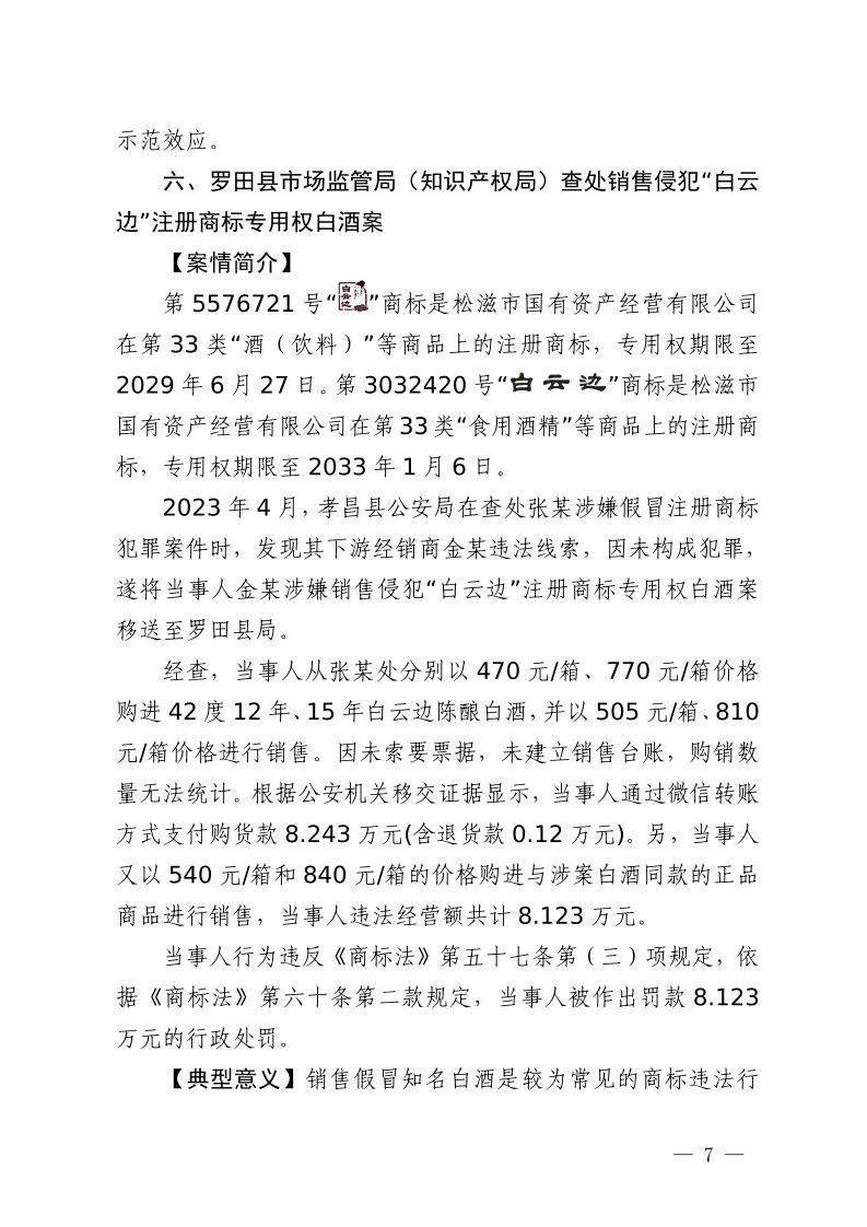 湖北省2023年度知識產權（商標）行政保護十大典型案例發布！