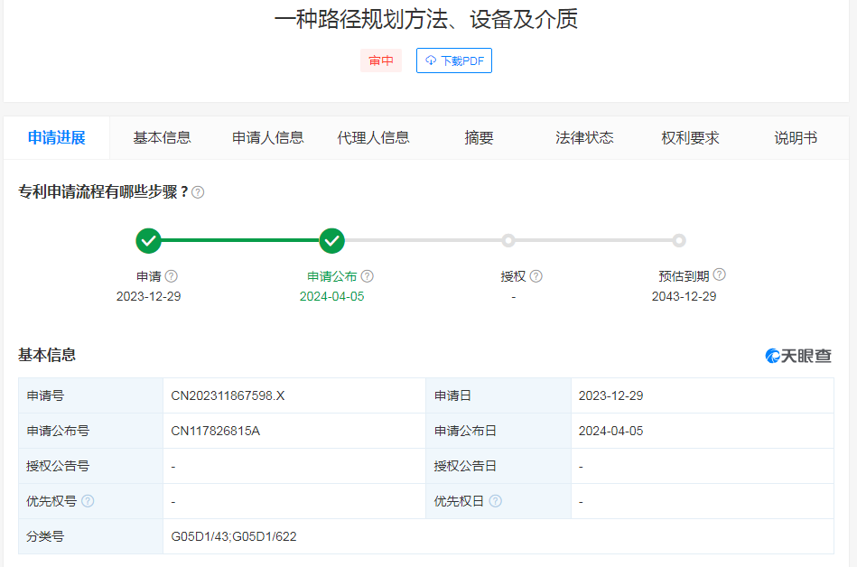 有助于規劃出與當前障礙物保持安全距離的平滑軌跡！中聯重科申請路徑規劃專利