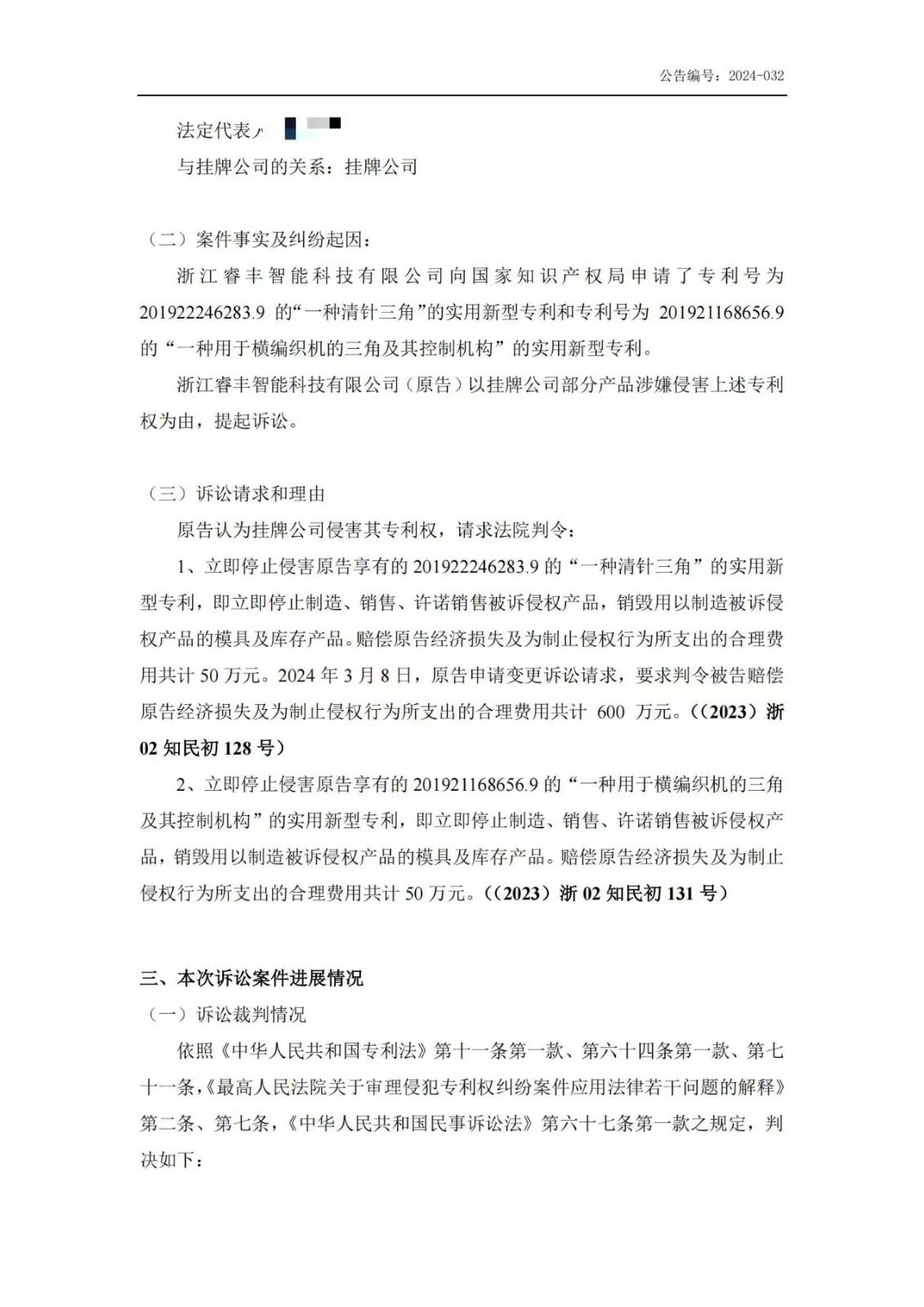 索賠1250萬訴訟一審判決出爐！仍有疑似IPO狙擊專利訴訟懸而未決