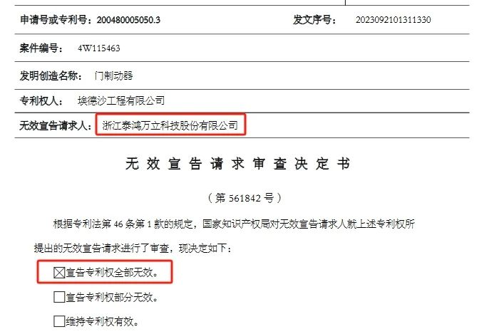 汽車零部件企業泰鴻萬立順利過會，與埃德沙公司的專利訴訟曾被問詢